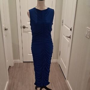 NWT Quiz Elegant Blue Bodycon Dress Size 12